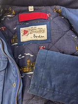 British Millerain Boden Jacket S Royal Blue Padded Cotton