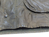 Barbour Coat M/L 40 Olive Green Border Waxed Cotton