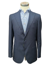 Bella Spalla Sport Coat 39/40R Navy Hopsack 2-button Pure Wool