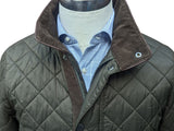 Barbour Jacket M Dark Green Evanton Padded Quilt Polyester