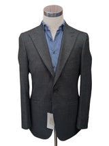 Bella Spalla Sport Coat 38R Forest Green Check 2-button Peak Pure Wool *Sample