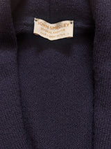 John Smedley Shawl Cardigan L Navy Imperial Cashmere Merino