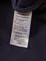John Smedley Shawl Cardigan L Navy Imperial Cashmere Merino