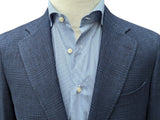 Benjamin Zegna Sport Coat Dark Royal Blue Plaid Soft Shoulder Wool