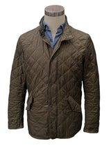 Barbour Jacket S/M Dark Olive Green Chelsea Padded Quilt Polyester