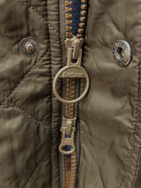 Barbour Jacket S/M Dark Olive Green Chelsea Padded Quilt Polyester