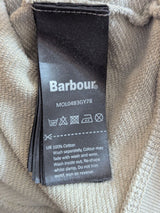 Barbour Sweatshirt M Beige Varsity Patch Letters Cotton