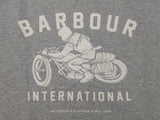 Barbour Sweatshirt S Grey Rare Motorcycle Logo Cotton