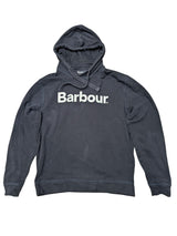 Barbour Hoodie Sweatshirt M Dark Navy Blue Cotton