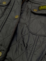 Barbour Ladies International Belted Jacket M/6 US Navy Polar Quilted Polyester