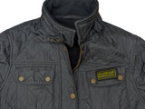Barbour Ladies International Belted Jacket L/8 US Black Polar Quilted Polyester