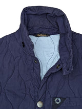 Barbour Jacket M Blue Renlow Quilt Cotton