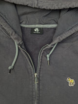 Paul Smith Full Zip Hoodie Sweatshirt M/L Dark Steel Grey Cotton
