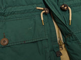 Vintage Polo Ralph Lauren US Flag Down Coat S/M Green Polyester Rare Ltd Edition