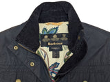 Barbour x William Morris Ladies Light Waxed Jacket S/M 6 US Navy Cotton RARE!