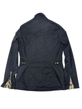 Barbour x William Morris Ladies Light Waxed Jacket S/M 6 US Navy Cotton RARE!