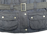 Barbour Ladies Belted International Waxed Jacket S/4 US Soft Navy Cotton