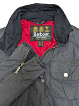 Barbour Ladies Belted International Waxed Jacket S/4 US Soft Navy Cotton