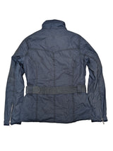 Barbour Ladies Belted International Waxed Jacket S/4 US Soft Navy Cotton