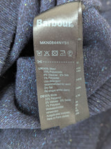 Barbour Sweater L Navy Wool Donegal blend