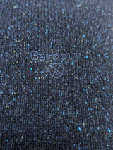 Barbour Sweater L Navy Wool Donegal blend