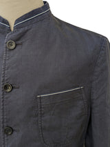 Armani Collezione Jacket M 40R Navy Blue Linen/Cotton Vintage