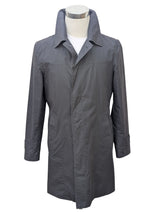 Aquascutum Duster Trench Coat M Gunmetal Grey Cotton