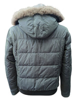 Fay Hooded Down Jacket M Olive Green Polyester