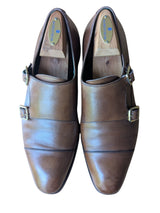 Carmina Shoes UK 7 Double Monk Strapped Light Brown Leather