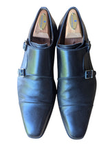Magnanni 8/41 Double Monk Strapped Black Leather