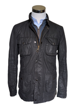Barbour Jacket M Soft Midnight Corbridge Waxed Cotton
