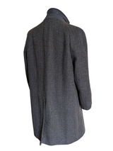 Vintage Burton Royal Warrant Raglan Coat L/42 Charcoal Blue Plaid 3-button Heavy Wool