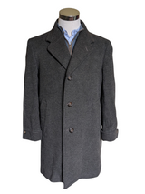 Vintage Dunn & Co. Coat 40R/42R Charcoal 3-button Pure Heavy Wool Crombie