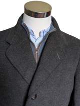 Vintage Dunn & Co. Coat 40R/42R Charcoal 3-button Pure Heavy Wool Crombie