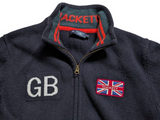 Hackett Zip Cardigan Sweater M Navy GB Union Jack Blue