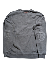 Hackett Sweatshirt L GB Union Jack Patch Mid Grey Cotton
