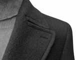 Benjamin Ulster Polo Overcoat Black Boiled Wool PRE-ORDER