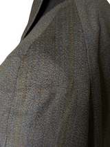 Vintage Dunn & Co. Ballantyne Balmacaan Raglan Coat L/XL 42/44R Earthy Grey Plaid Thornproof Wool