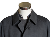 Bongardi Black Belted Balmacaan Raglan Coat XL 42/44R Wool