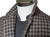 Smithers Marling & Evans Coat 42R Brown/Grey Check 3-Button Pure Heavy Wool