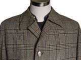 Vintage Dhobi England Coat L/42R Brown Plaid Thornproof Wool