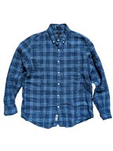 J. Crew Shirt L Slim Blue Plaid Baird McNutt Linen