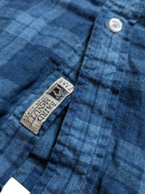 J. Crew Shirt L Slim Blue Plaid Baird McNutt Linen