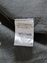 Zegna Shirt M City Grey Striped Cotton/Silk