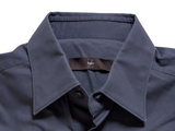 Zegna Shirt M City Navy Blue Cotton/Elastane