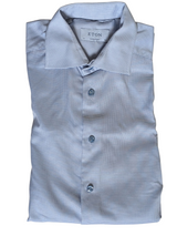Eton Shirt 15.5 Light Blue Dobby Contemporary Fit Spread collar Cotton