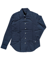 Paolo Verri Shirt 15.75 Dark Blue Washed/Dyed Cotton