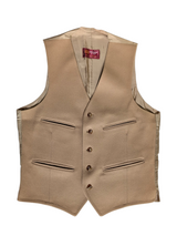 Vintage Dunn & Co. Vest M/40R Camel Tan Wool Flannel