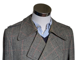 Vintage Berwin Belted Coat M/40R Prince of Wales Plaid DB Wool