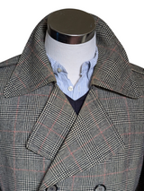 Vintage Berwin Belted Coat M/40R Prince of Wales Plaid DB Wool